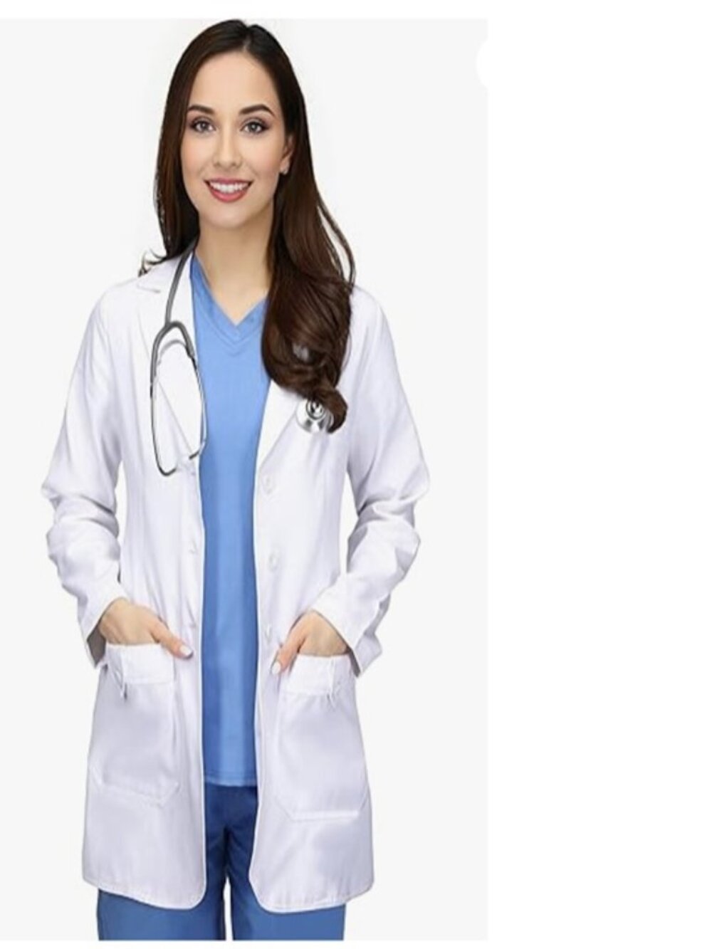 Utopia Women's Mid-Length Professional Medical White Lab Coat Size XS NWP